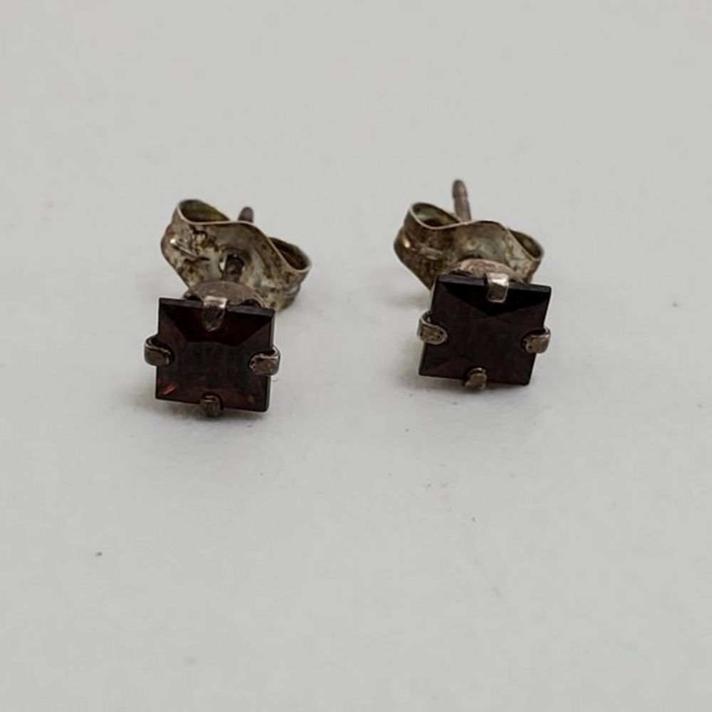 Landstroms‎ Spinel Sterling Silver Earrings Red Sto